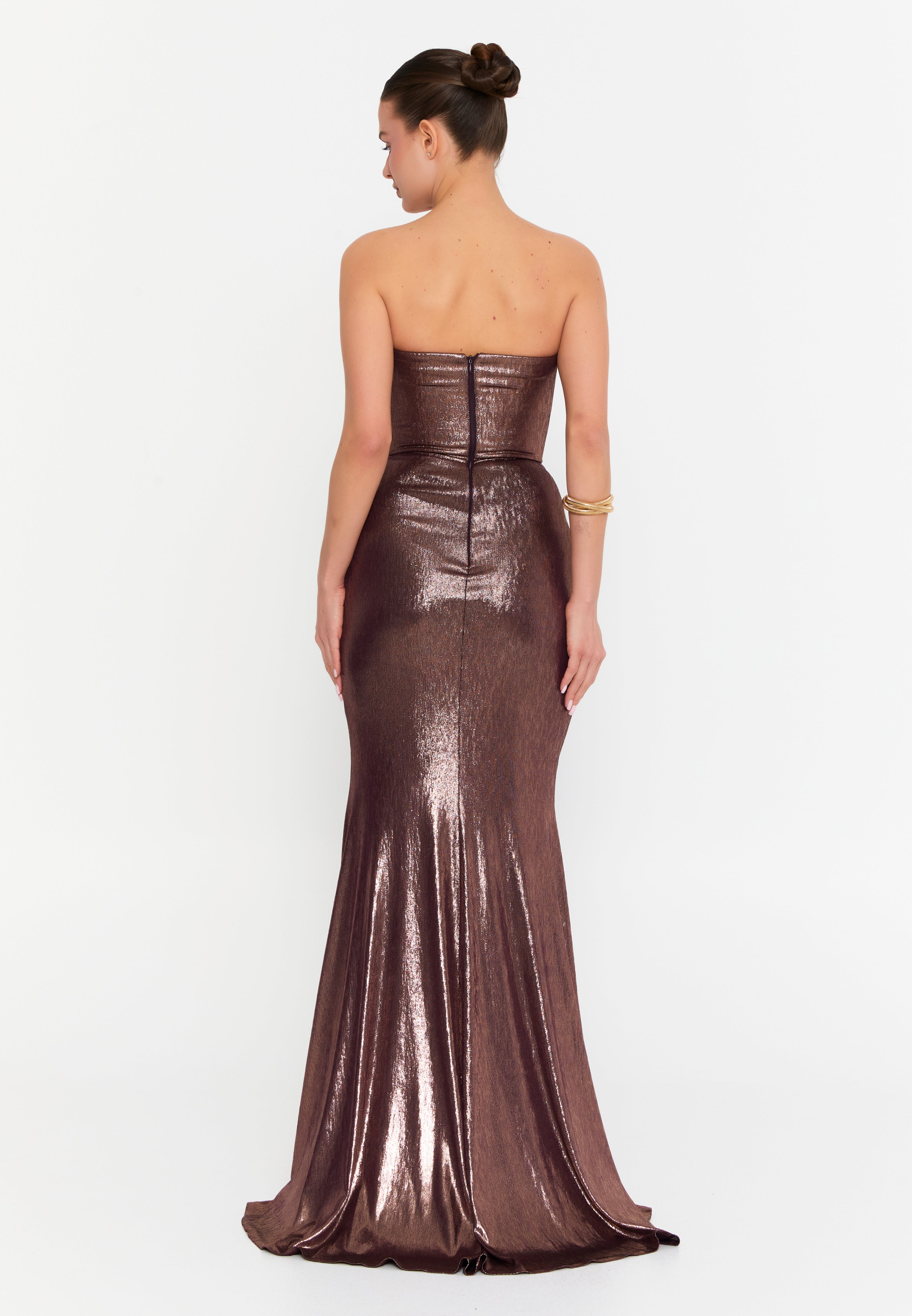 Bronze Siren Embellished Gown