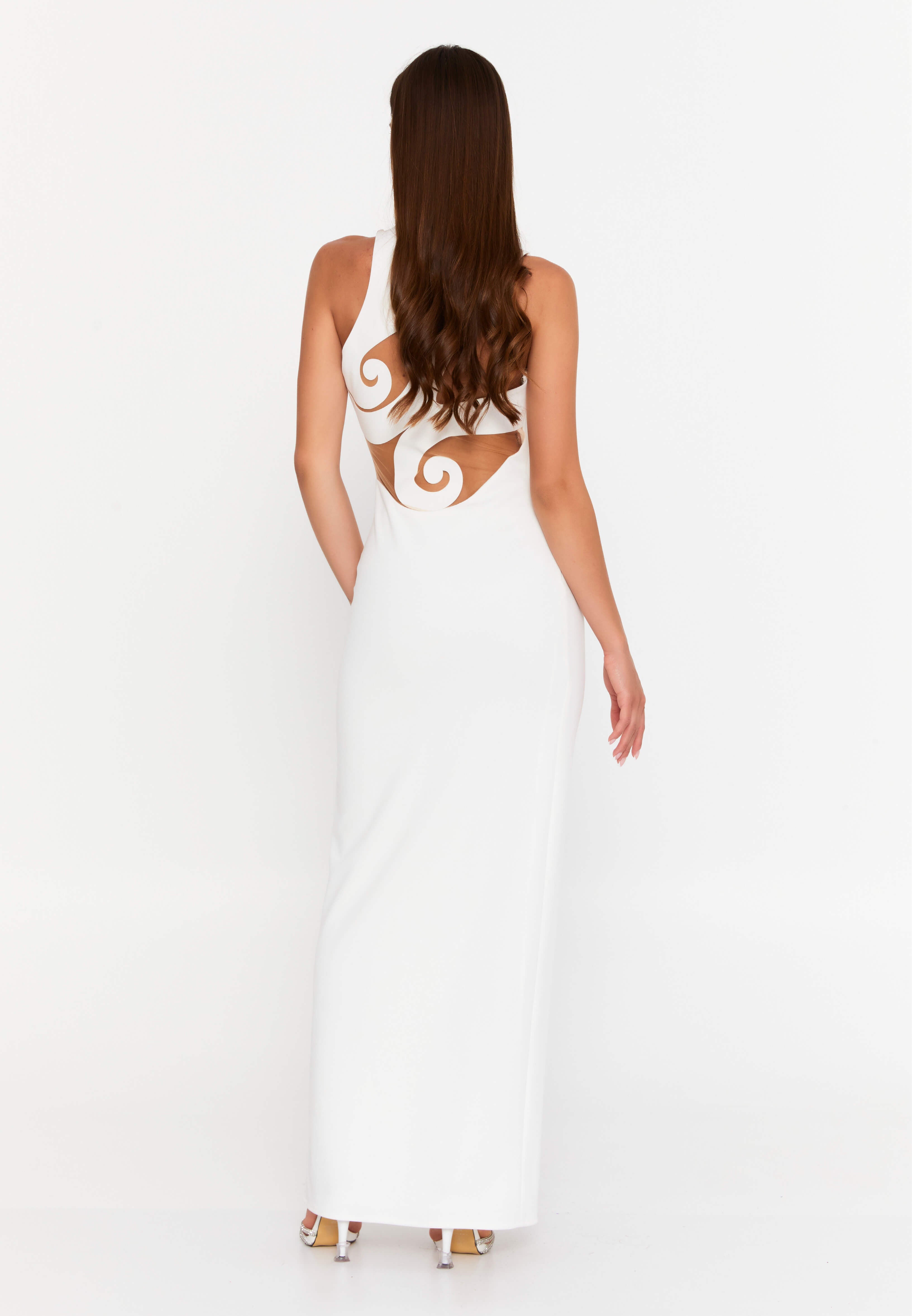 Regi Mesh Cutout Maxi Dress