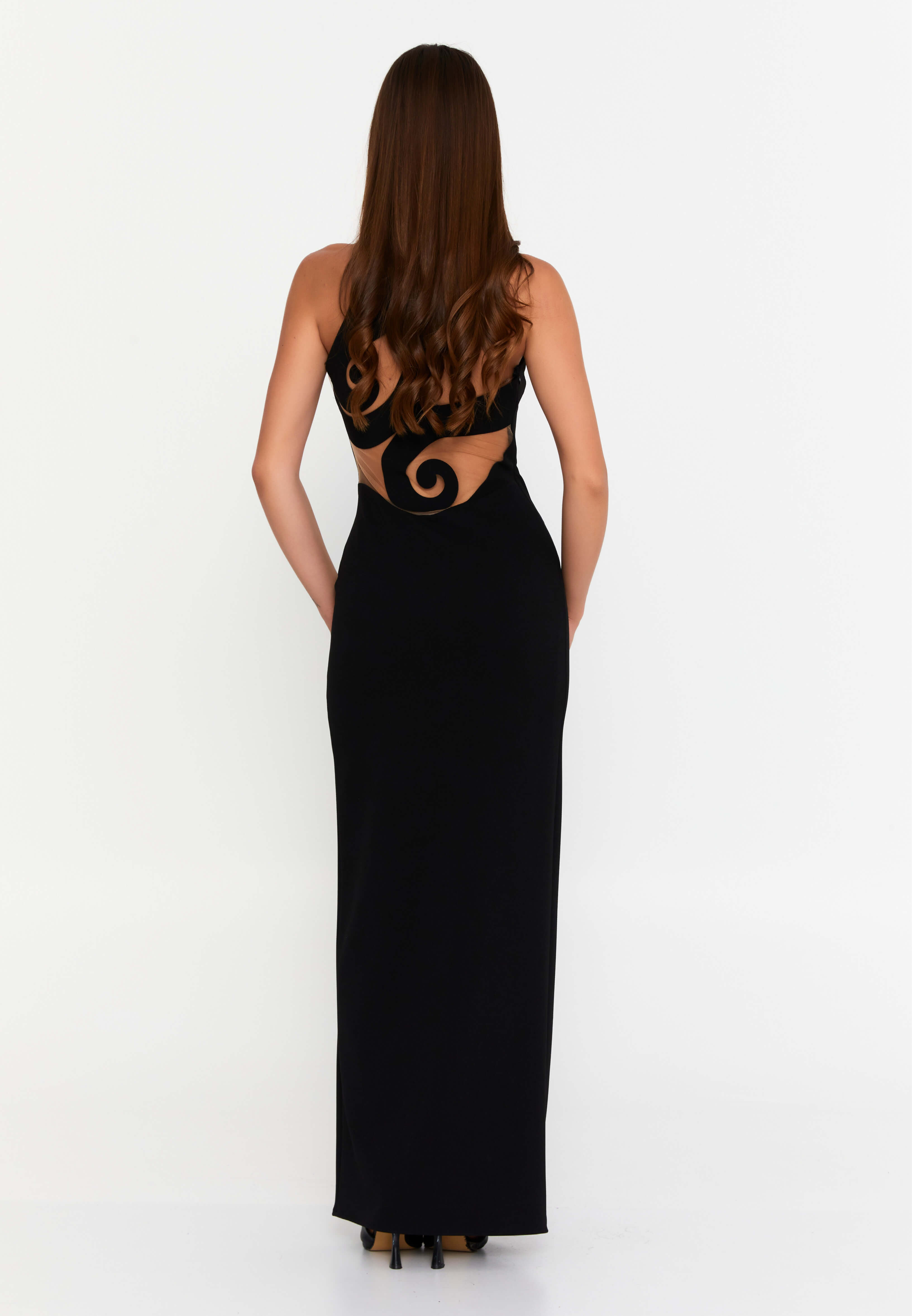 Regi Mesh Cutout Maxi Dress